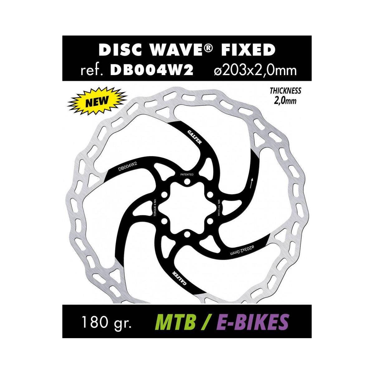 Disco de freno Galfer Wave 203x2.00mm