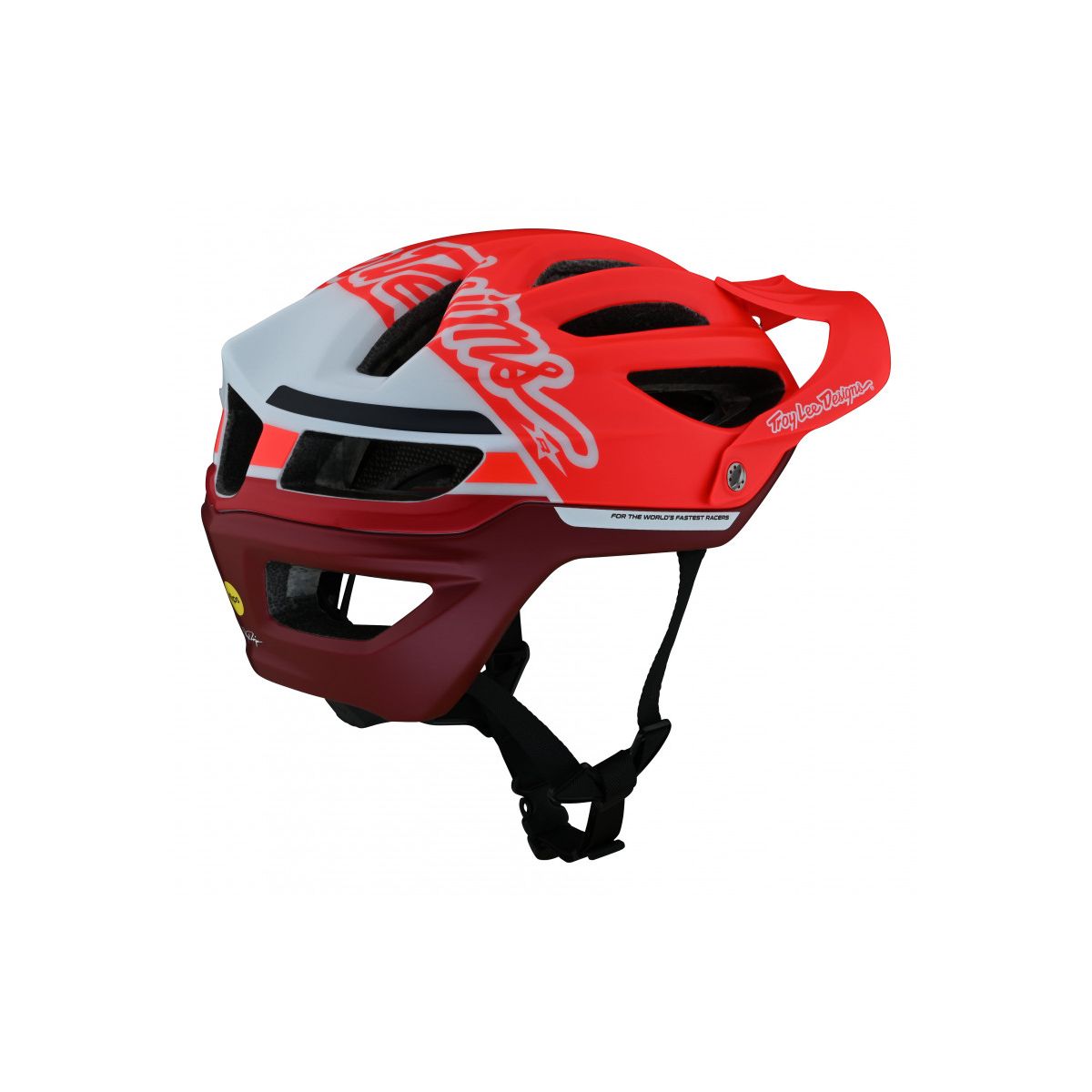 Casco de enduro Troy Lee A2 Decoy Mips 2022 color rojo