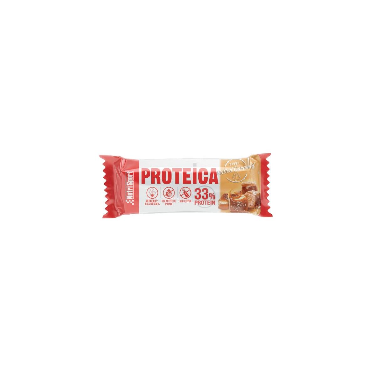 Barritas Proteica Nutrisport 33% de proteina salted caramel