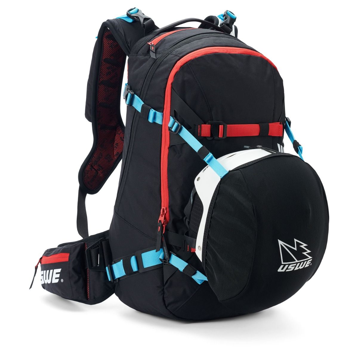 Mochila Uswe Flow 16l Mtb Protector Pack Blk/red