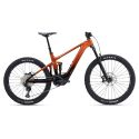 lateral de la Bicicleta eléctrica ligera full power Giant Trance X Adv E+ Elite 2 2024 color naranja