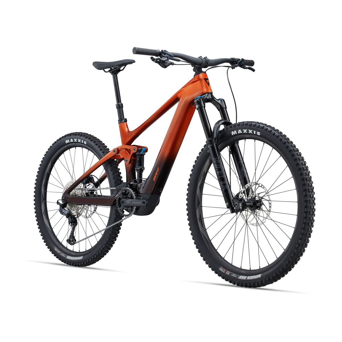 Bicicleta eléctrica ligera full power Giant Trance X Adv E+ Elite 2 2024 color naranja